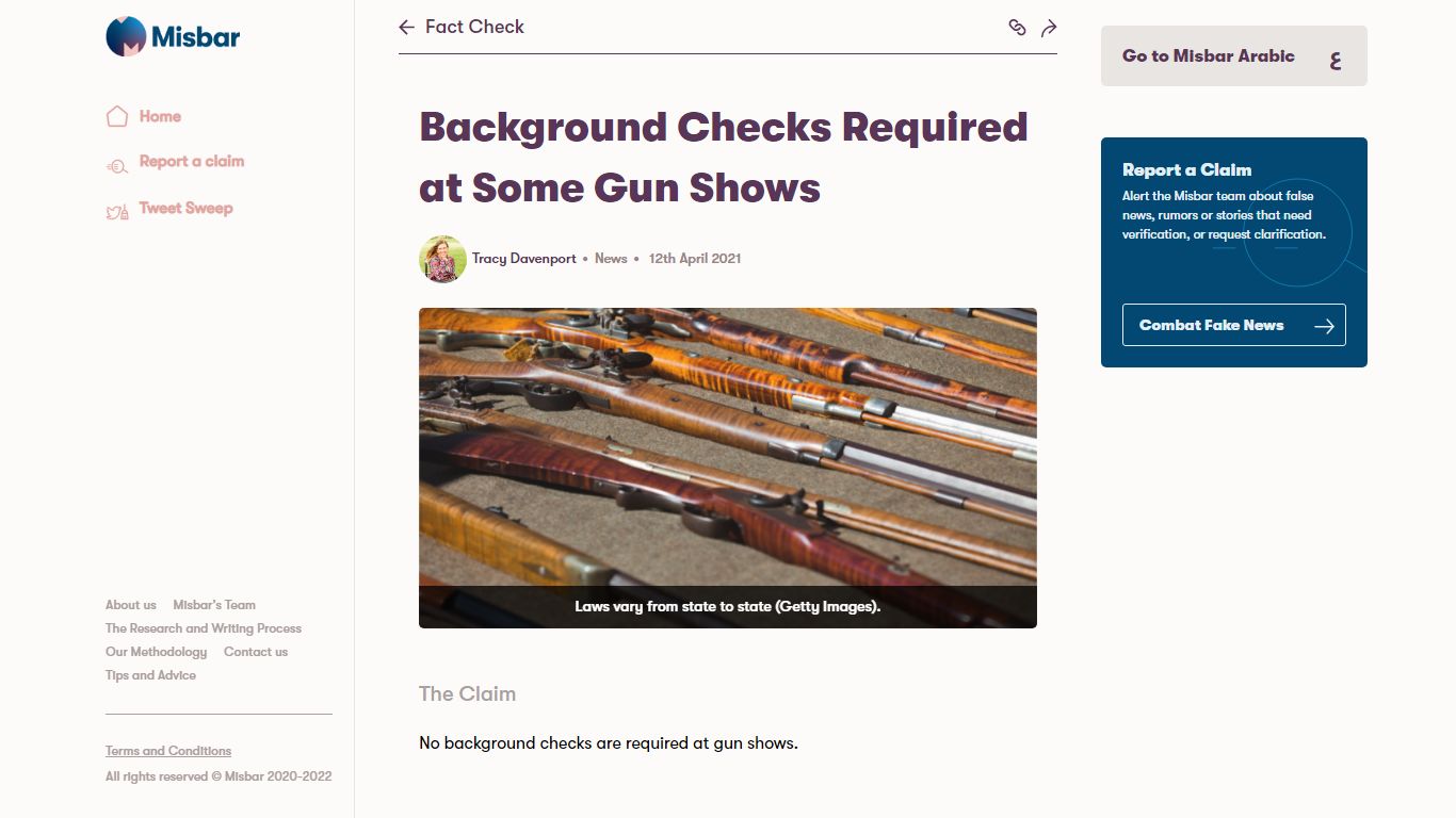 Background Checks Required at Some Gun Shows | Misbar